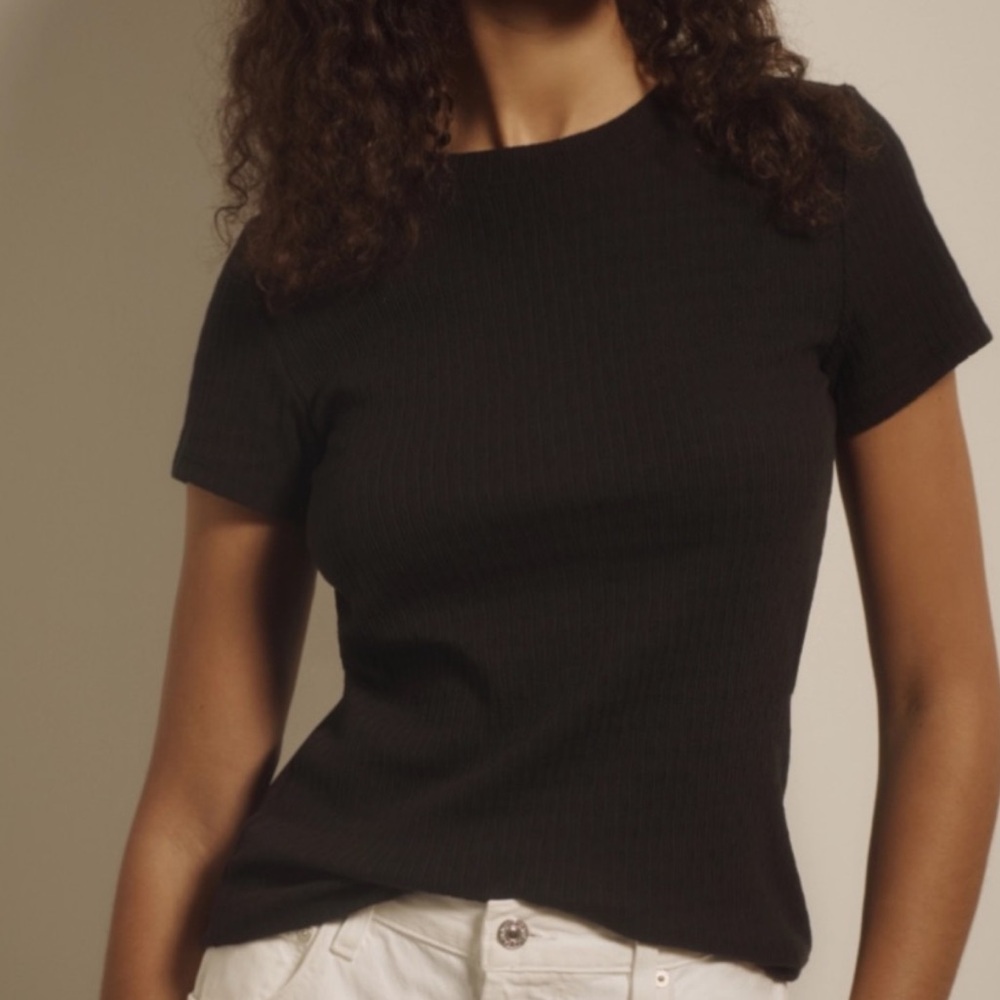 Anthropologie Pilcro Textured Rib Layering Tee